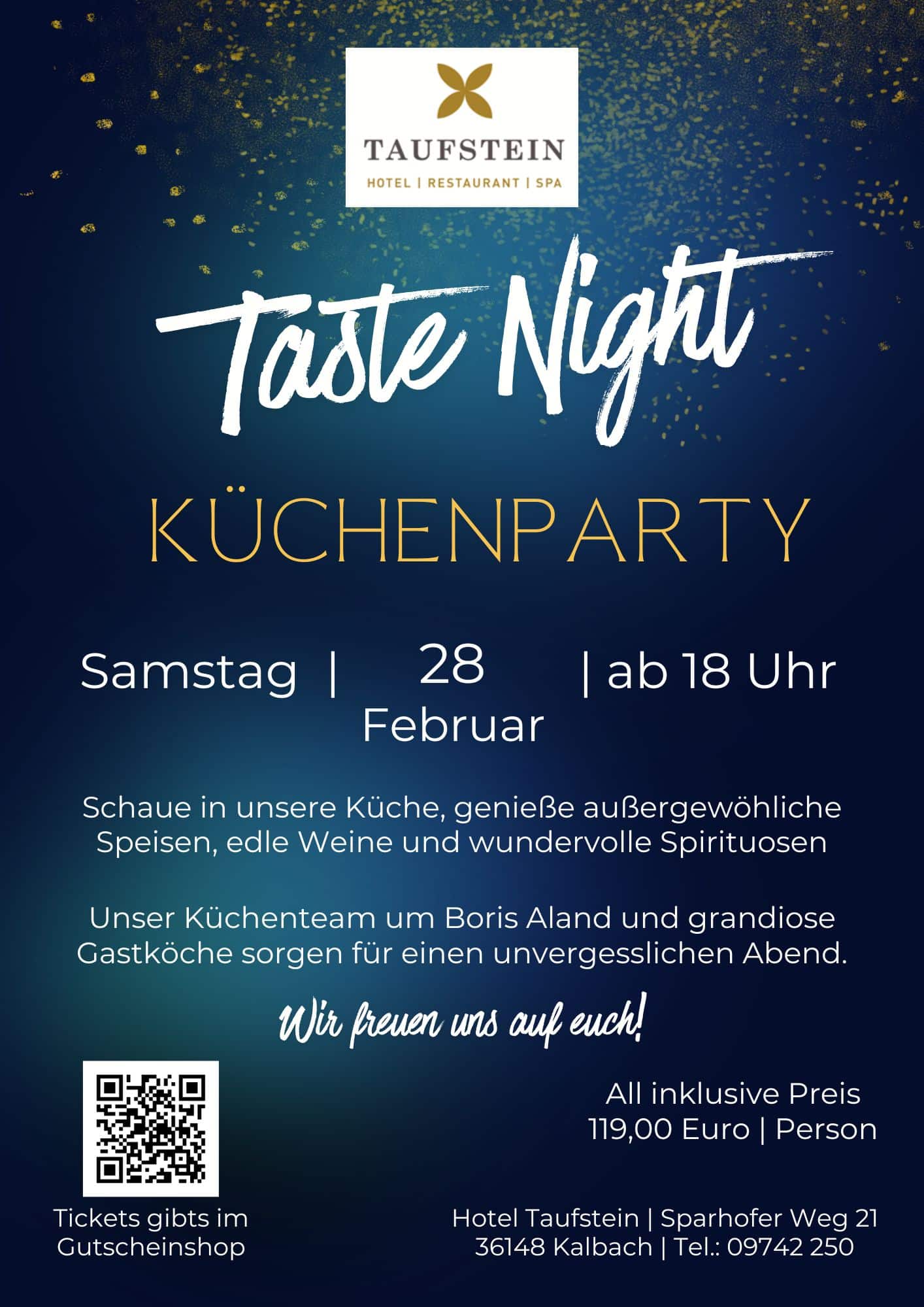 Taste Night, Küchenparty Flyer